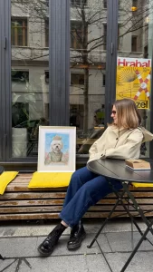 caricatura personalizata dupa poza animal de companie caine