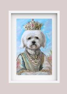 Cum se face o caricatură personalizată: procesul pas cu pas, de la poza ta la cadoul final 3 caricatura-animal-de-companie-rama-aalba-premium