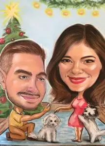 Cadouri de Crăciun personalizate: de ce o caricatură va surprinde mereu 2 caricatură-crăciun-fără-ramă